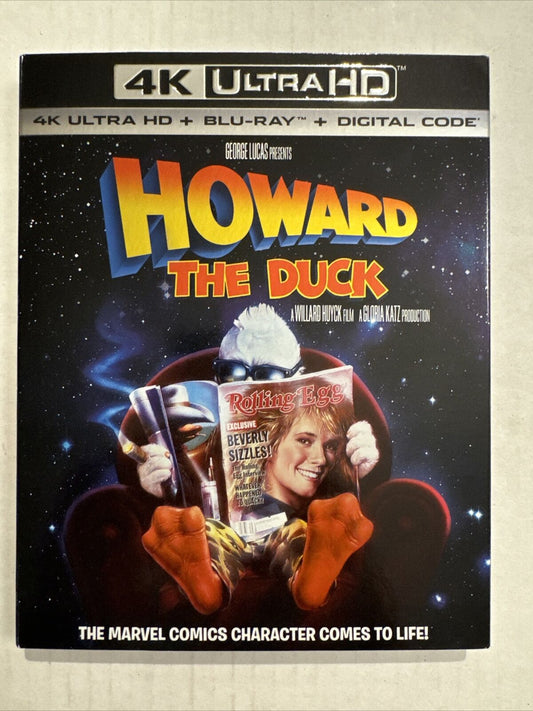 Howard the Duck (1986) 4K UHD + Blu Ray + Digital Code W/ Slipcover NEW