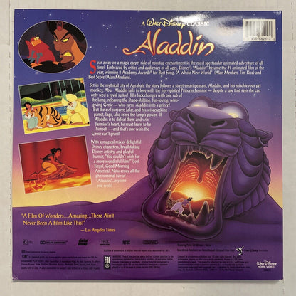 A WALT DISNEY CLASSIC ALADDIN CAV LETTERBOX LASER DISC